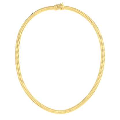 14k Yellow Gold Tubogas Necklace (5.00 mm) Bids.com