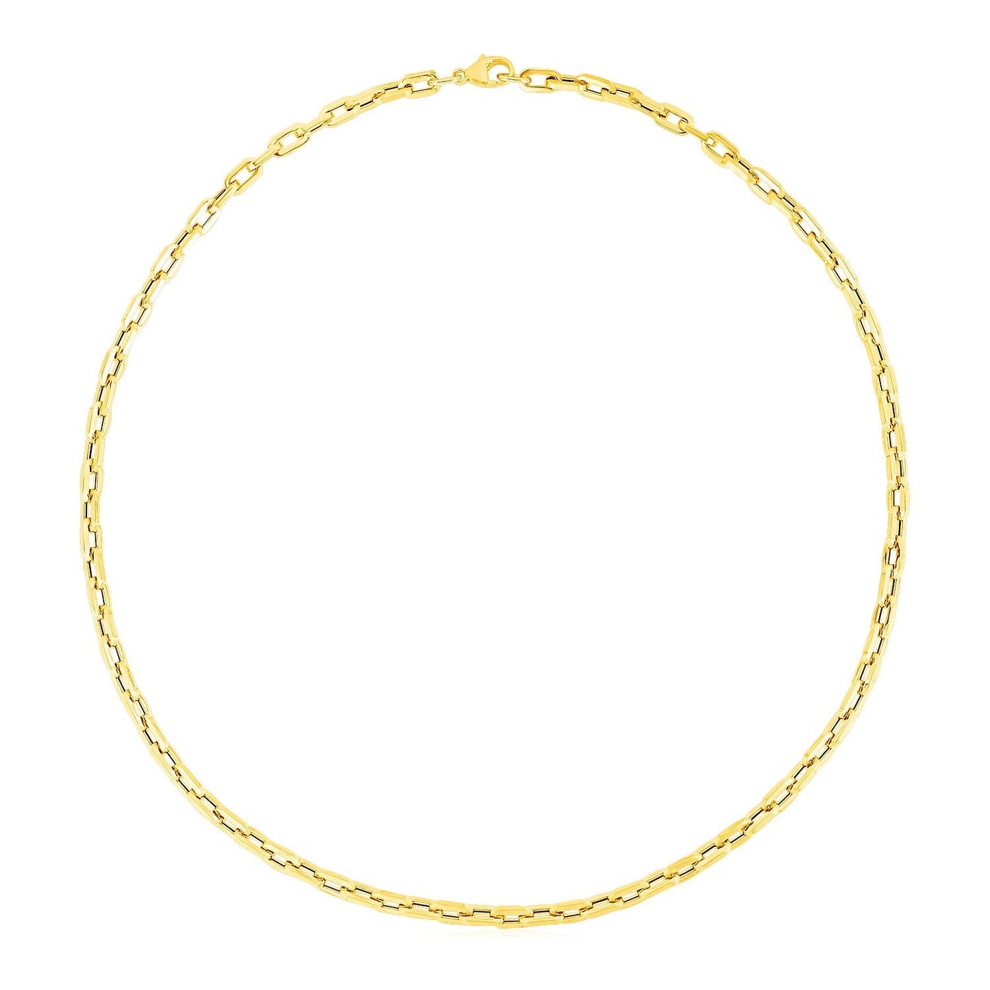 14k Yellow Gold Paperclip Chain Necklace Bids.com