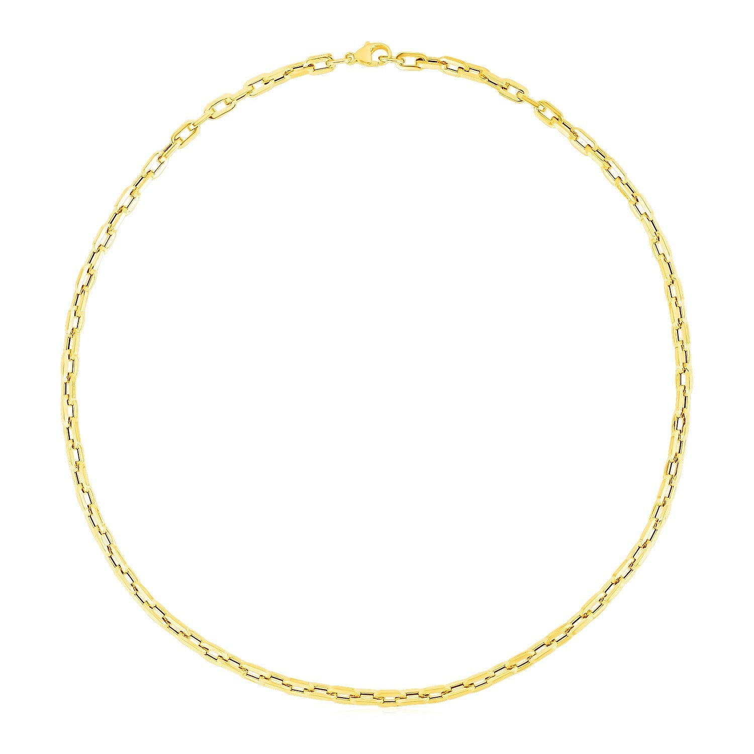 14k Yellow Gold Paperclip Chain Necklace Bids.com
