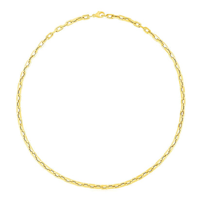 14k Yellow Gold Paperclip Chain Necklace Bids.com