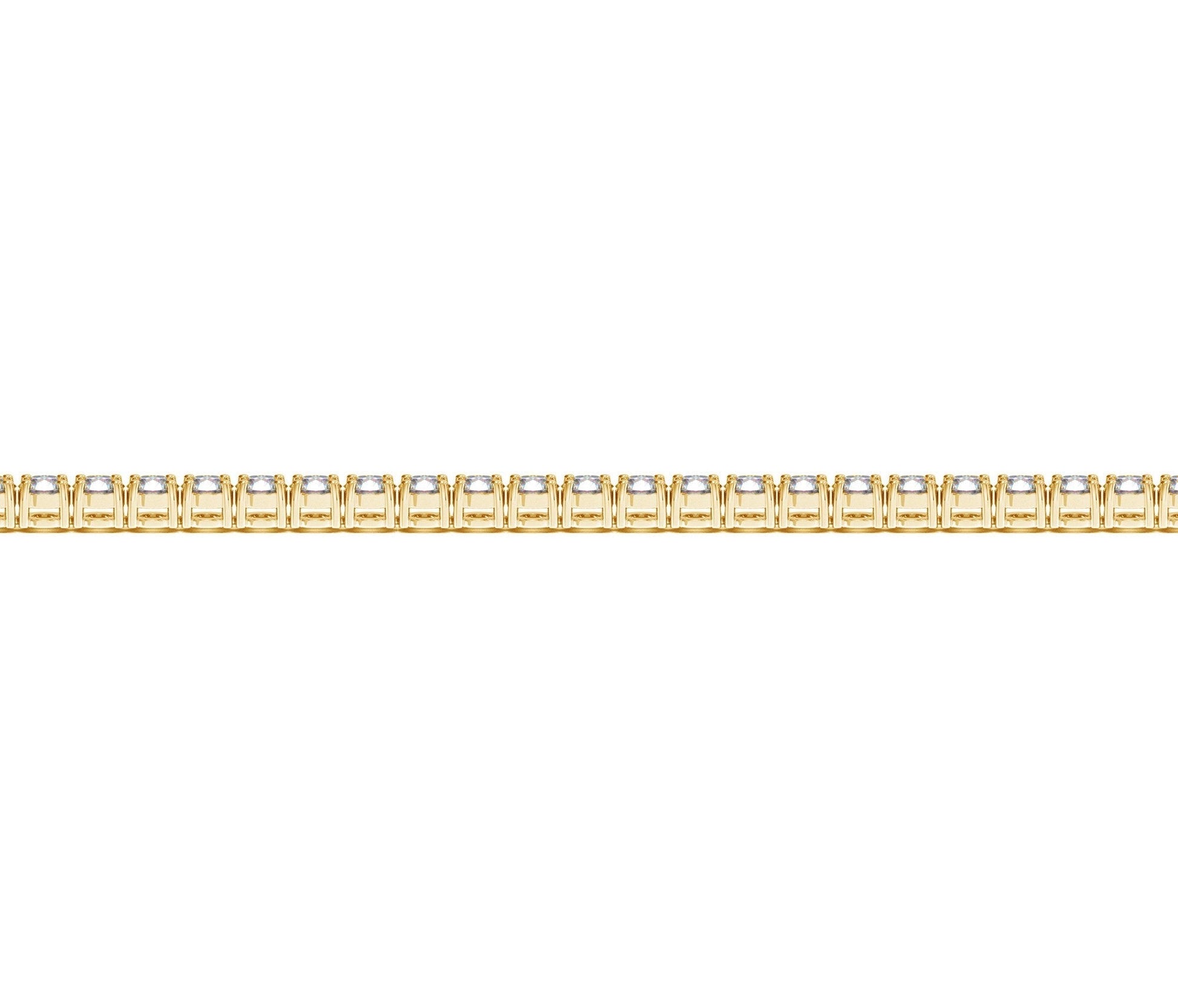 Lab Grown Round Diamond Tennis Bracelet in 14k Yellow Gold (3 cctw F/G  VS2/SI1) Bids.com