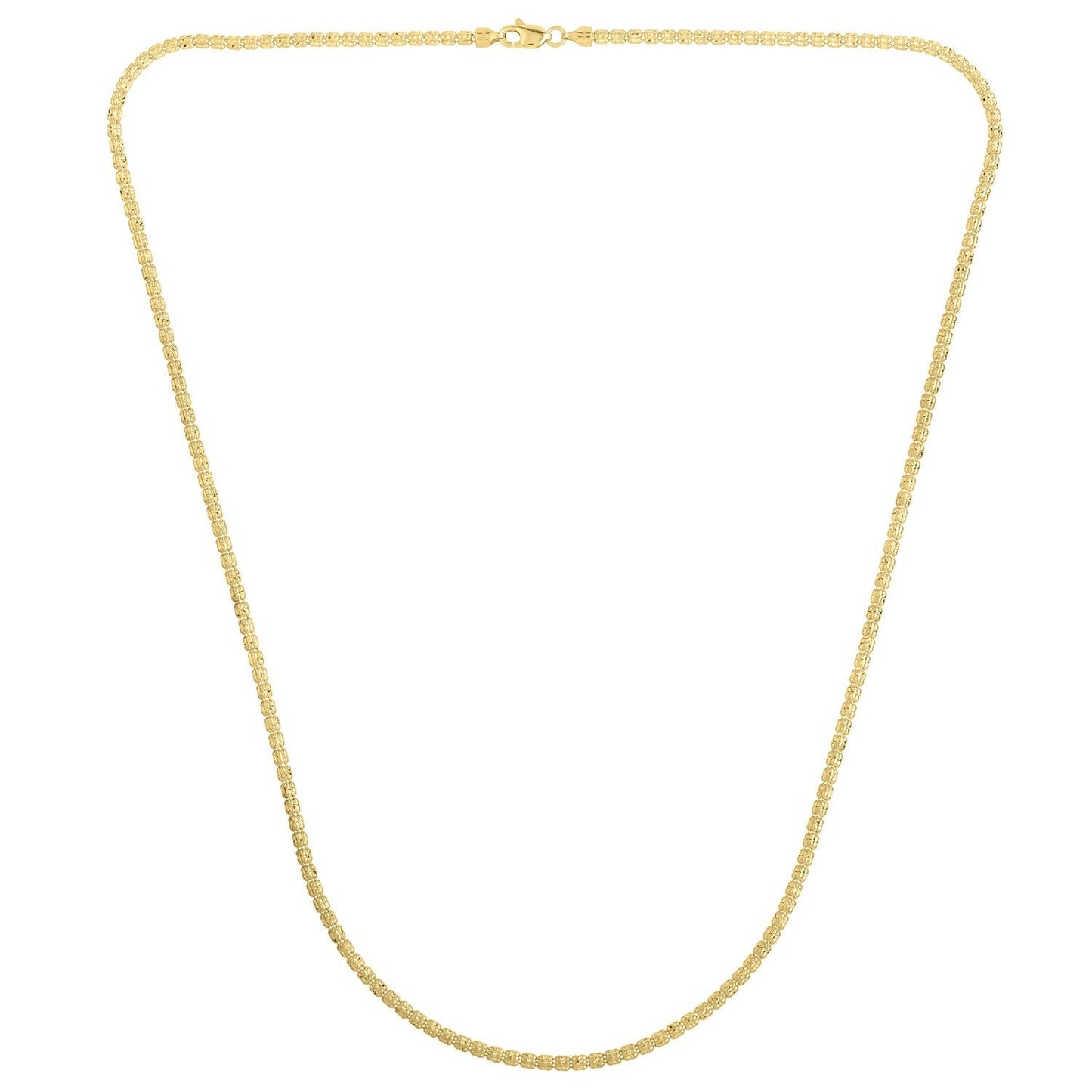Ice Barrel Chain in 14k Yellow Gold (2.70 mm) Bids.com
