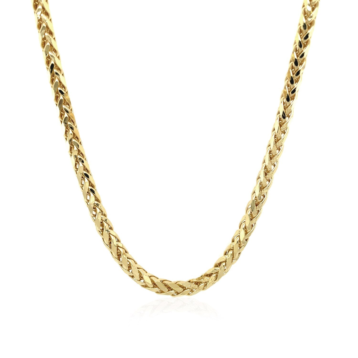3.15mm 14k Yellow Gold Diamond Cut Round Franco Chain Bids.com