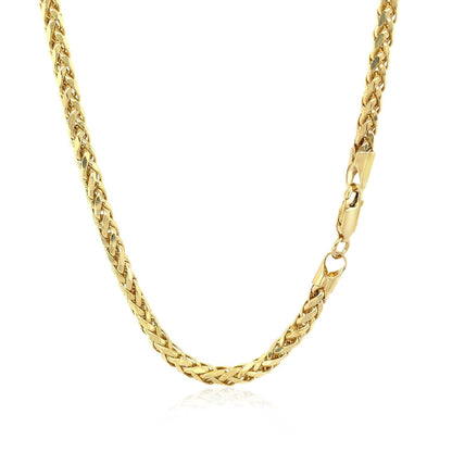 3.15mm 14k Yellow Gold Diamond Cut Round Franco Chain Bids.com