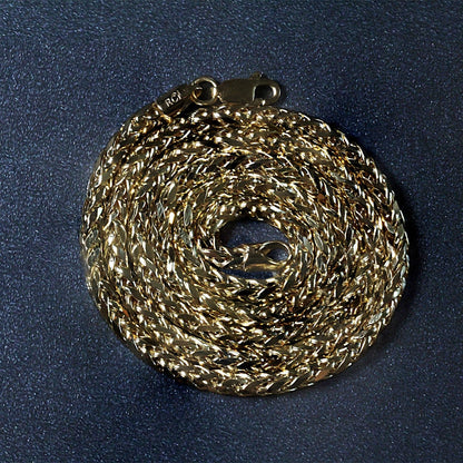 3.15mm 14k Yellow Gold Diamond Cut Round Franco Chain Bids.com
