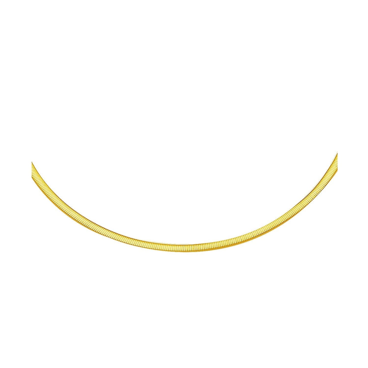 2.5mm 14k Two Tone Gold Reversible Omega Necklace Bids.com