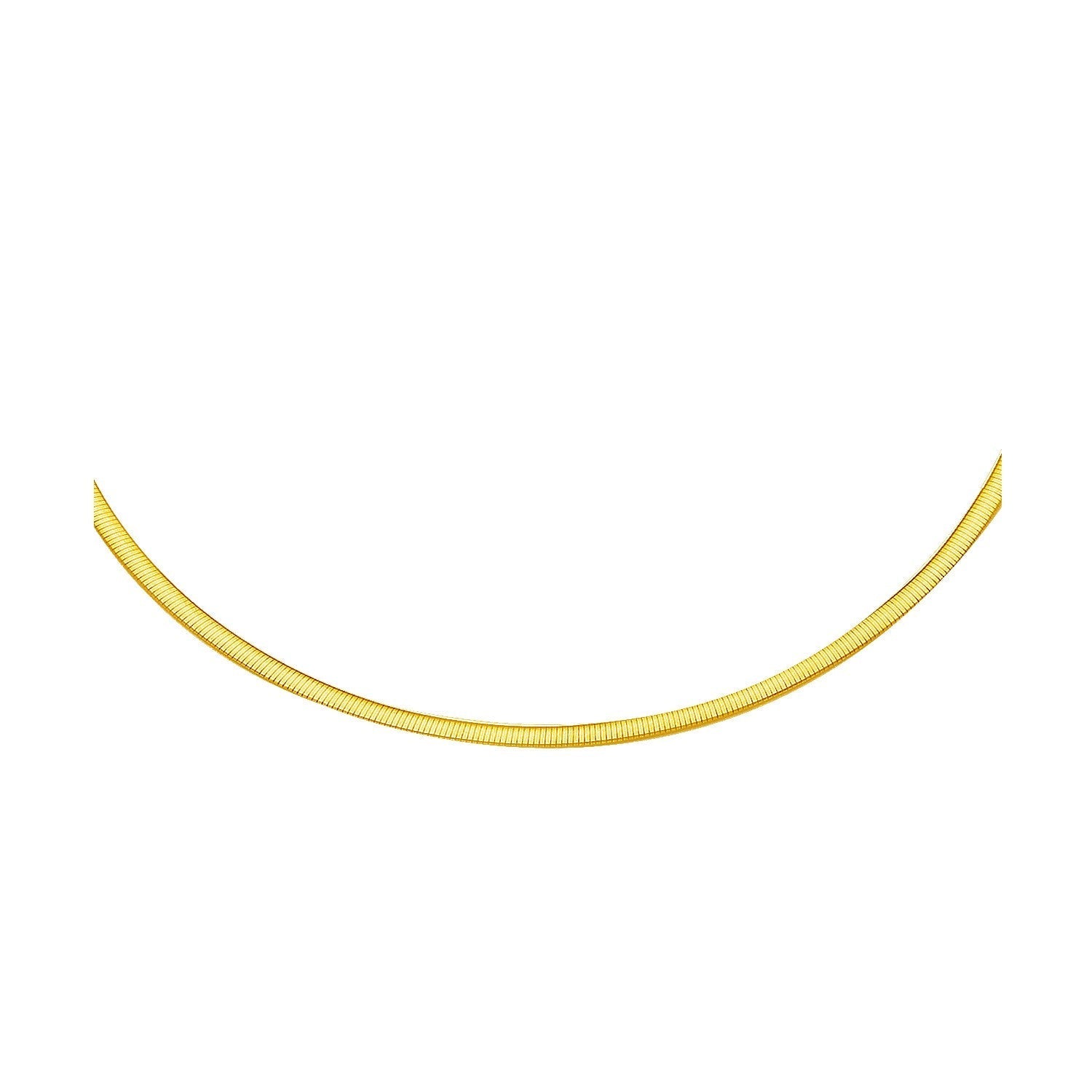 2.5mm 14k Two Tone Gold Reversible Omega Necklace Bids.com
