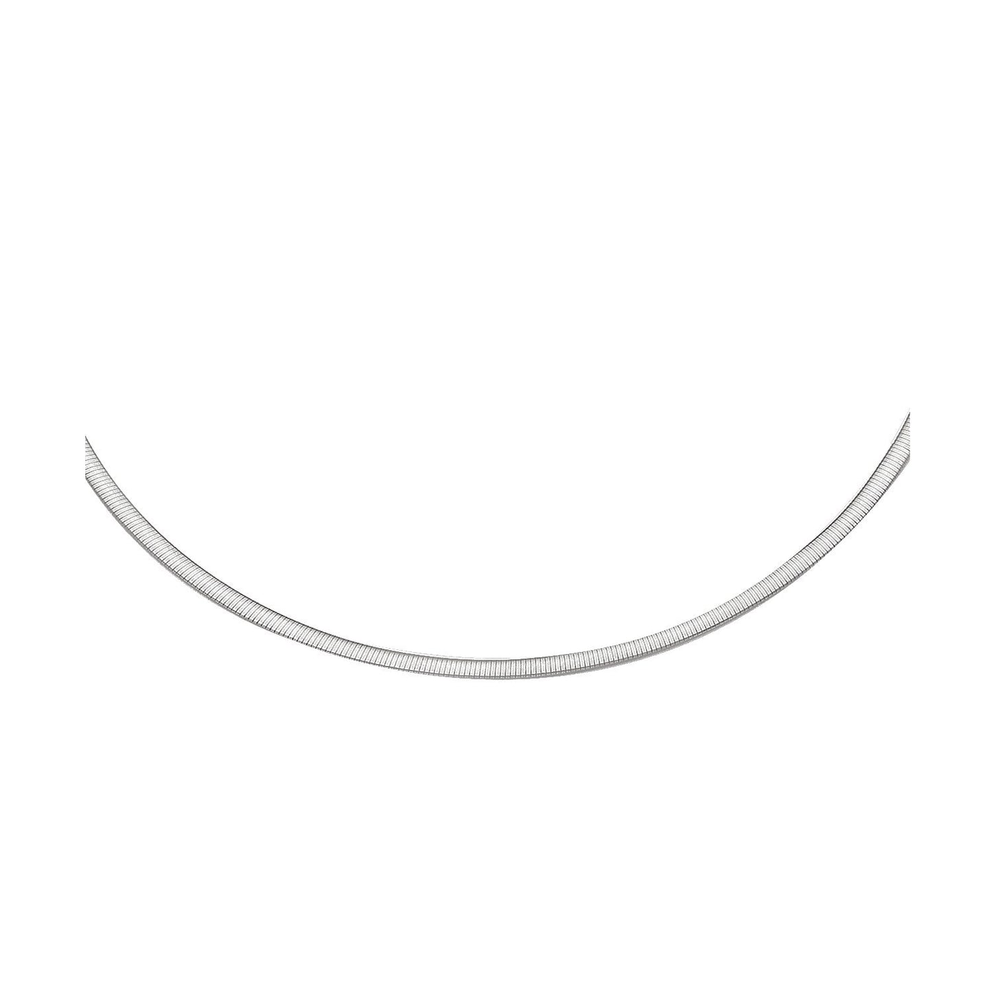 2.5mm 14k Two Tone Gold Reversible Omega Necklace Bids.com