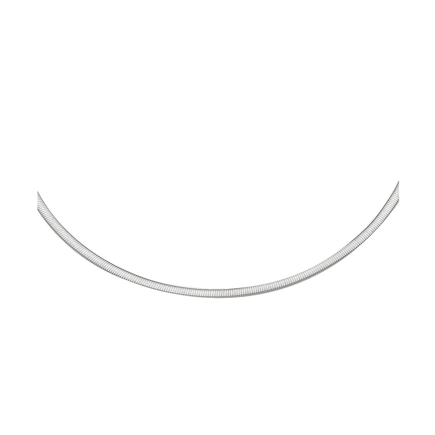 2.5mm 14k Two Tone Gold Reversible Omega Necklace Bids.com