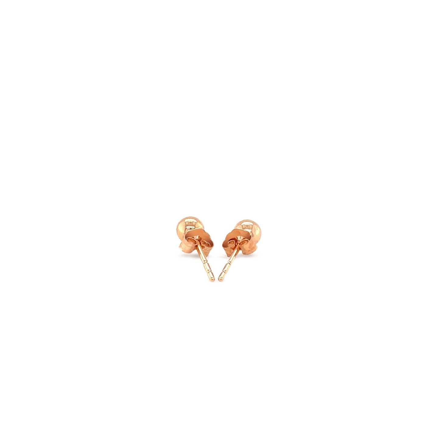 14k Rose Gold Ball Style Stud Earrings (4.0 mm) Bids.com