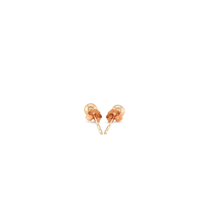 14k Rose Gold Ball Style Stud Earrings (4.0 mm) Bids.com