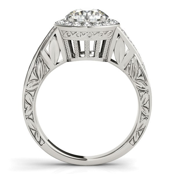 Halo Set Diamond Engagement Ring in 14k White Gold (1 5/8 cttw) Bids.com