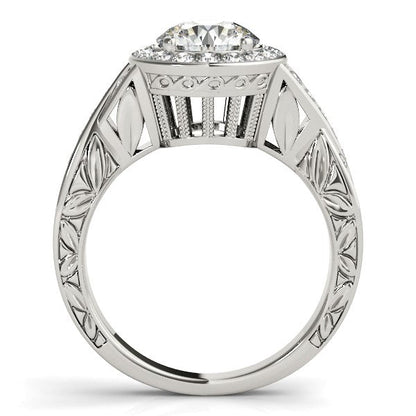 Halo Set Diamond Engagement Ring in 14k White Gold (1 5/8 cttw) Bids.com