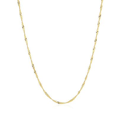 14k Yellow Gold Singapore Chain 1.5mm Bids.com