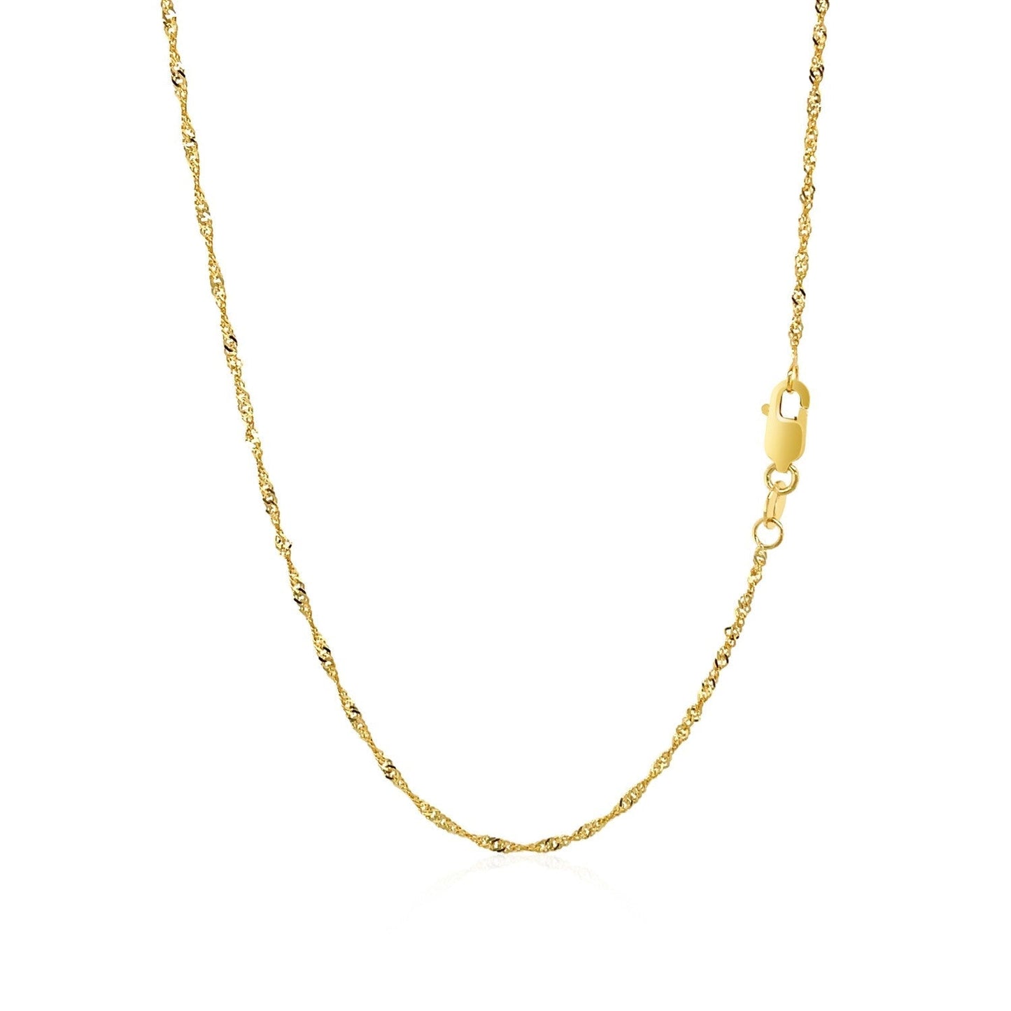 14k Yellow Gold Singapore Chain 1.5mm Bids.com