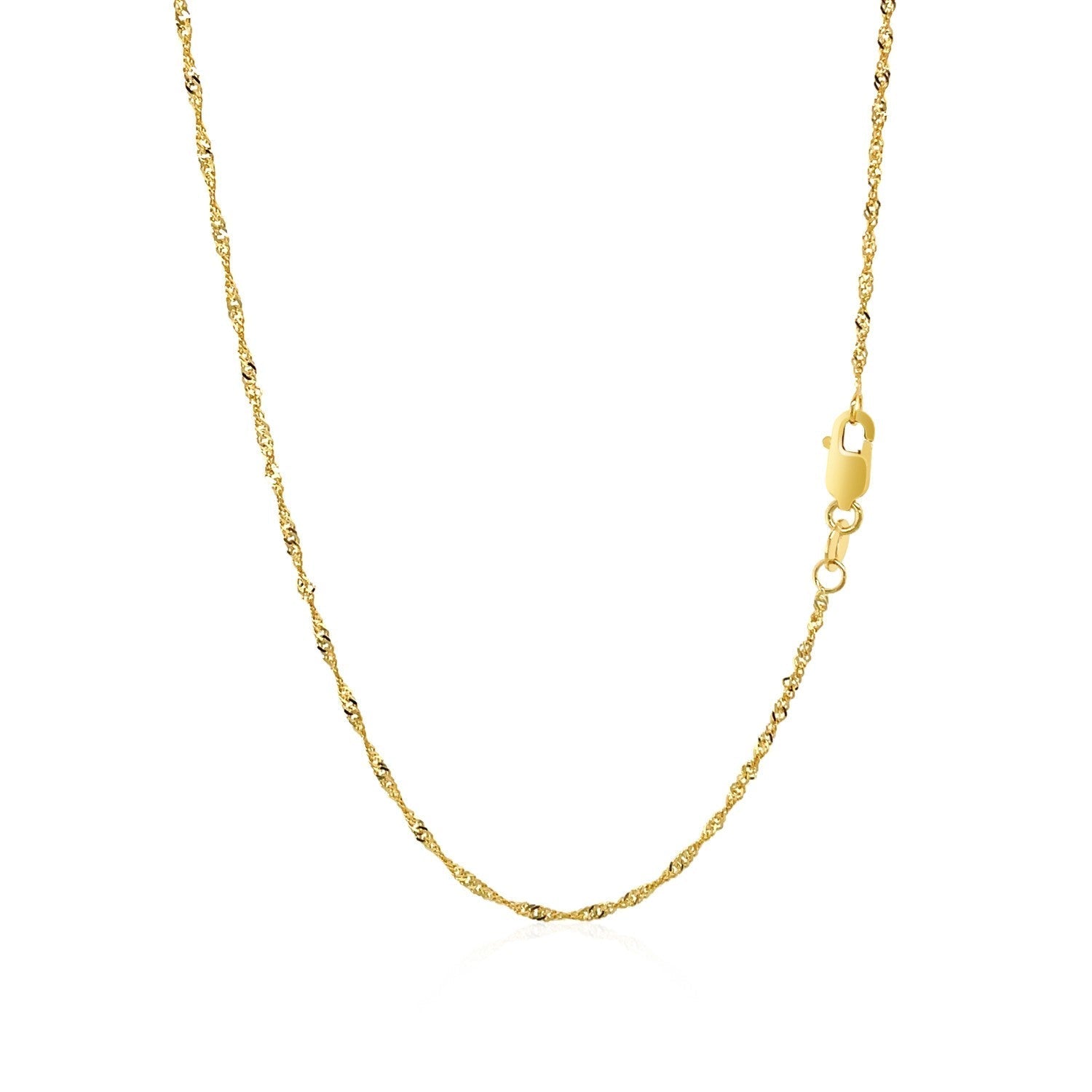 14k Yellow Gold Singapore Chain 1.5mm Bids.com