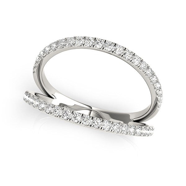 14k White Gold Diamond Split Band Ring (1/4 cttw) Bids.com