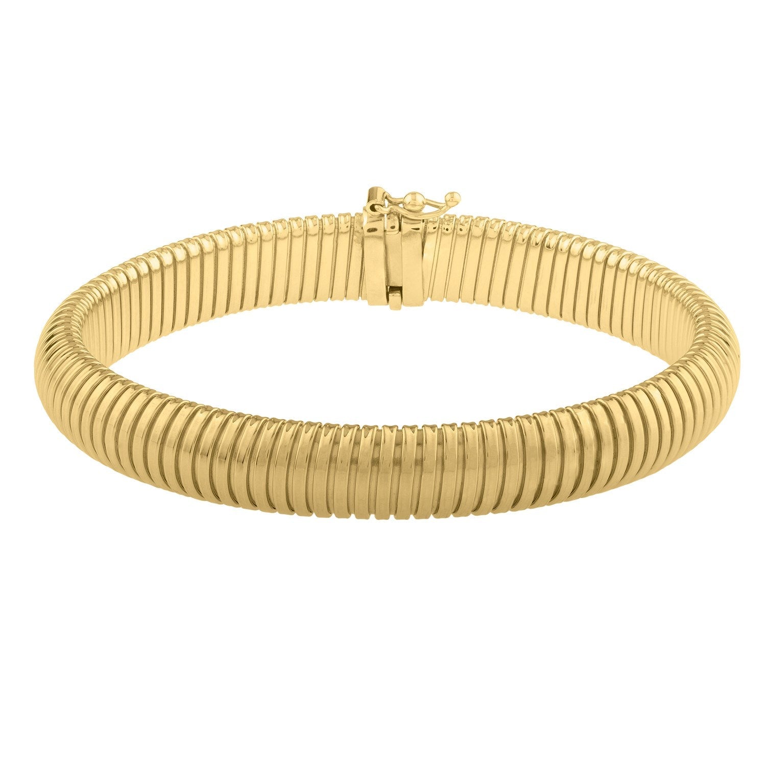 14k Yellow Gold Tubogas Bracelet (9.00 mm) Bids.com