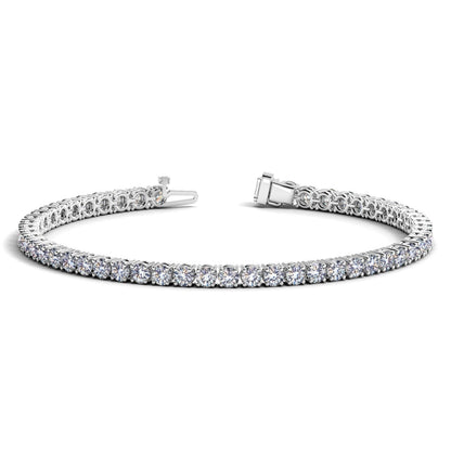 Lab Grown Round Diamond Tennis Bracelet in 14k White Gold (6 cctw F/G  VS2/SI1) Bids.com