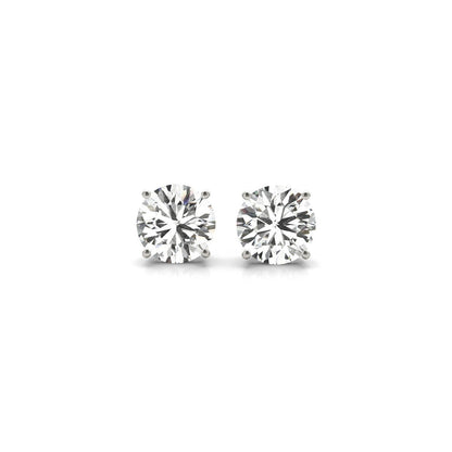 2 cttw Certified IGI Lab Grown Round Diamond Stud Earrings 14k White Gold (G/VS2) Bids.com