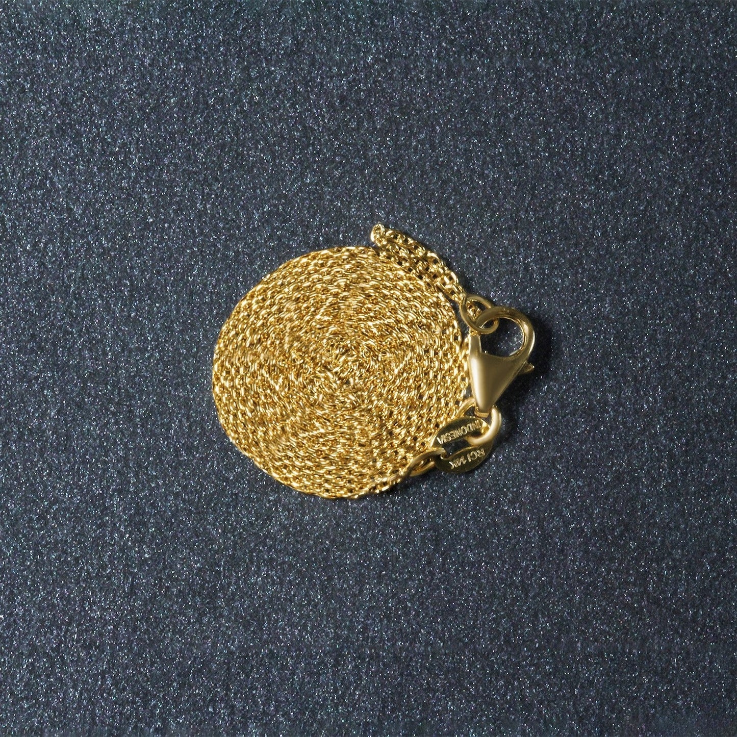 18k Yellow Gold Round Cable Link Chain (0.97 mm) Bids.com