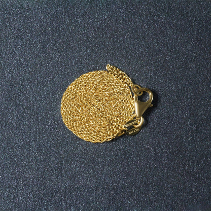 18k Yellow Gold Round Cable Link Chain (0.97 mm) Bids.com