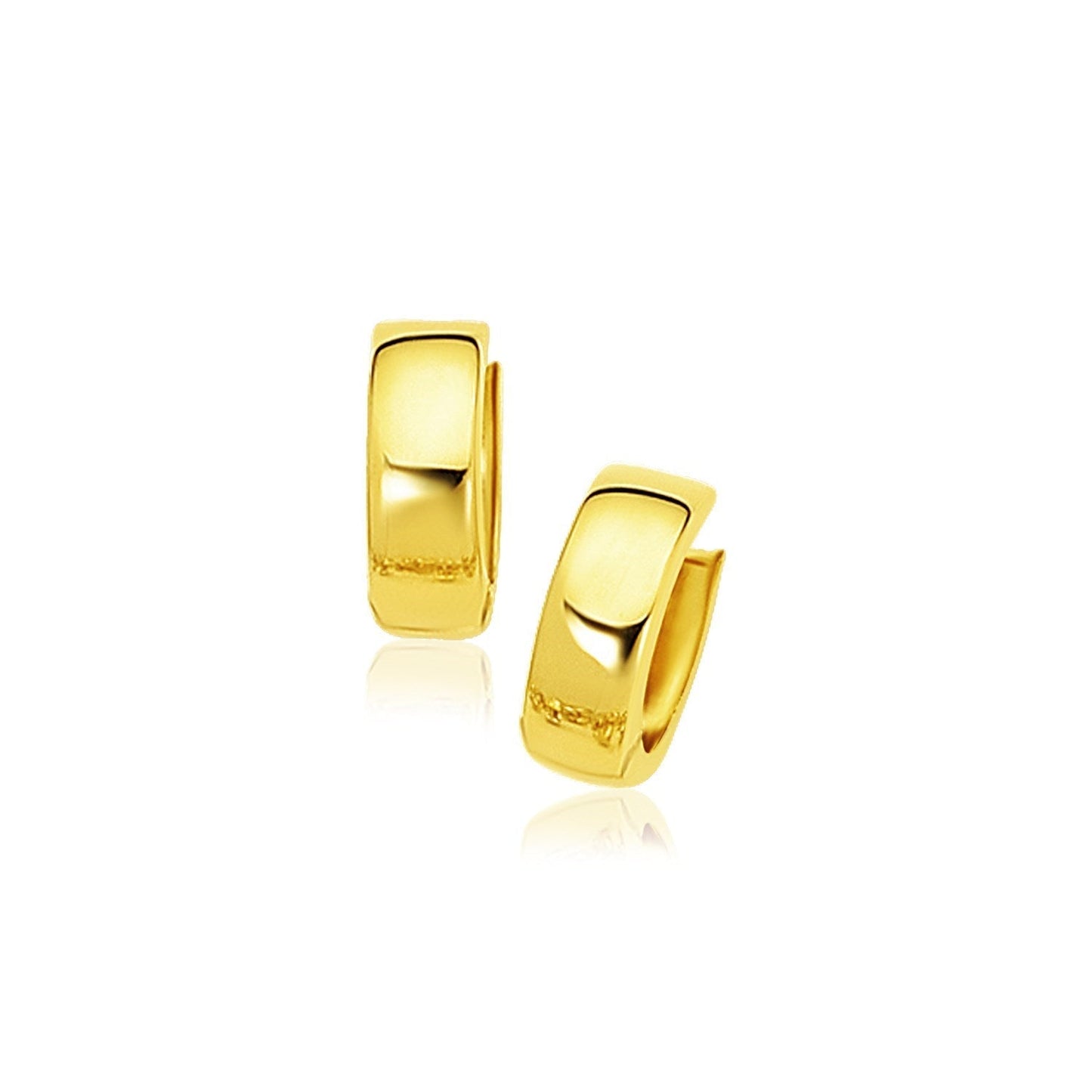 10k Yellow Gold Snuggable Hoop Earrings Bids.com