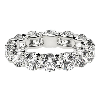 Round Cut Lab Grown Diamond Eternity Ring in 14k White Gold (6 cttw FG/VS2) Bids.com