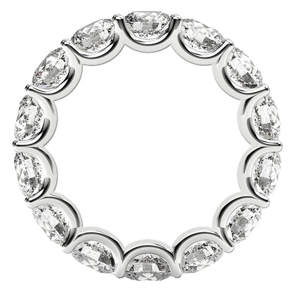 Round Cut Lab Grown Diamond Eternity Ring in 14k White Gold (6 cttw FG/VS2) Bids.com