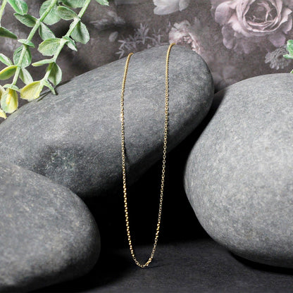 14k Yellow Gold Diamond Cut Cable Link Chain 0.8mm Bids.com