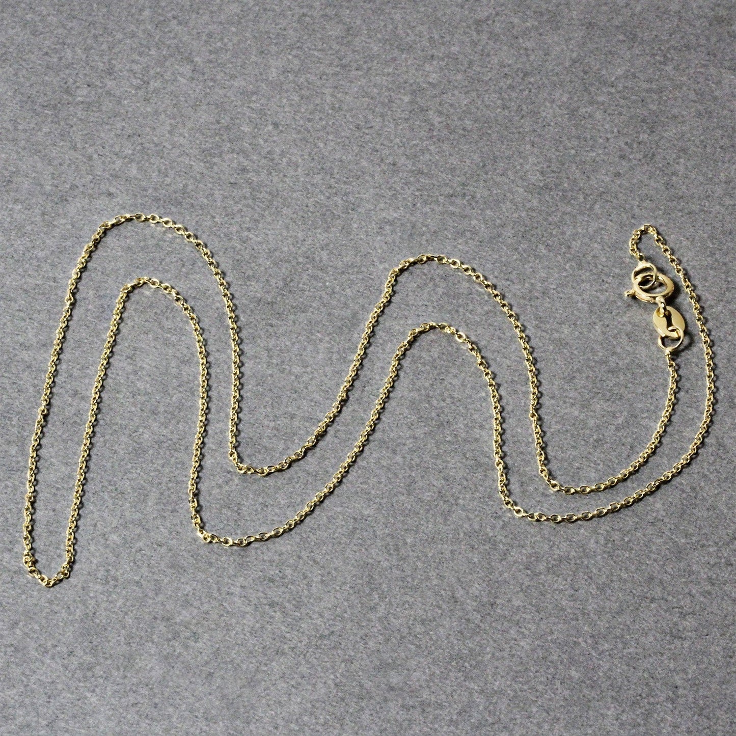14k Yellow Gold Diamond Cut Cable Link Chain 0.8mm Bids.com