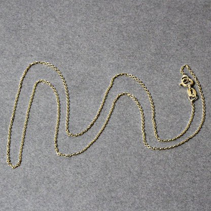 14k Yellow Gold Diamond Cut Cable Link Chain 0.8mm Bids.com