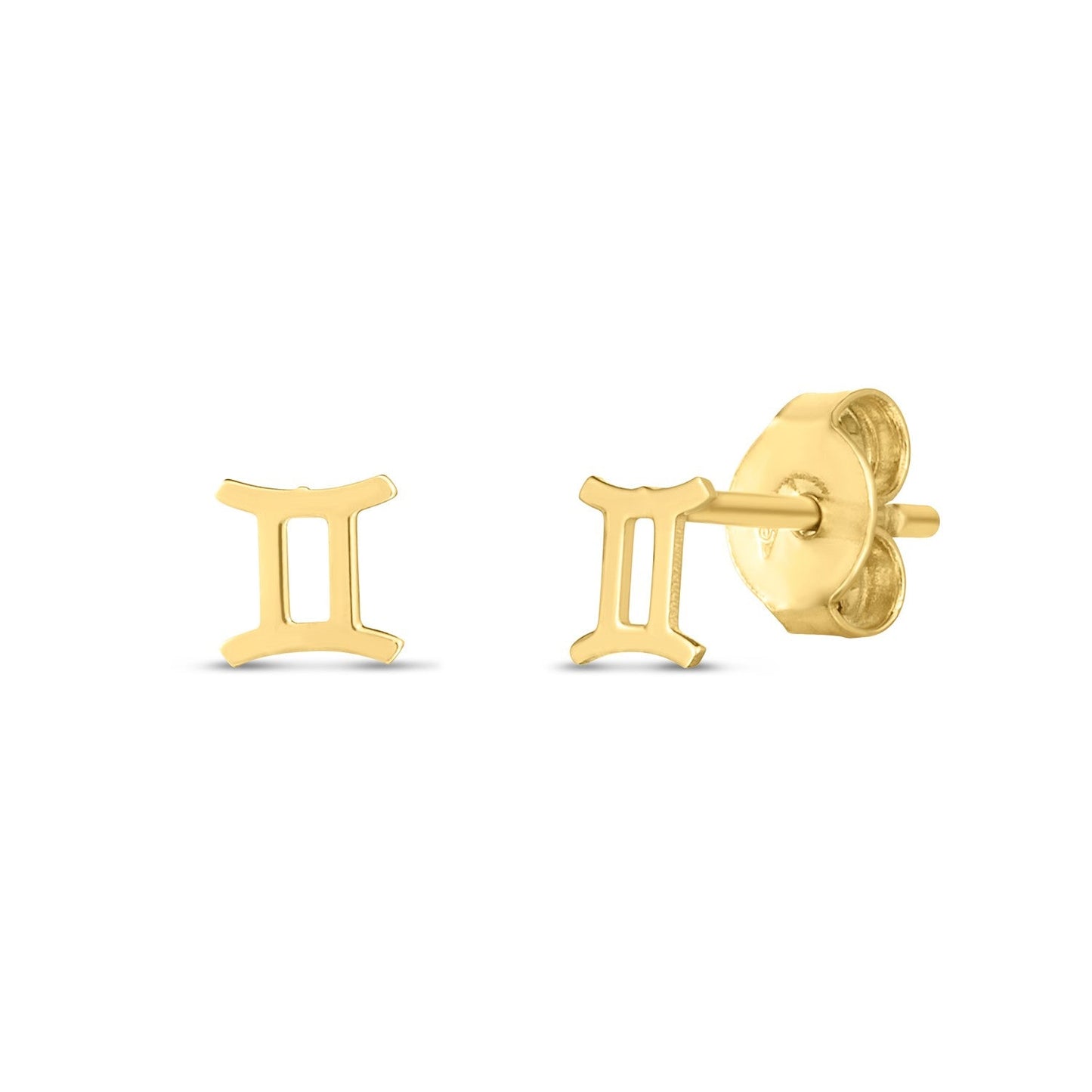 14K Yellow Gold Gemini Stud Earrings Bids.com