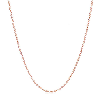 14k Rose Gold Round Cable Link Chain (1.25 mm) Bids.com