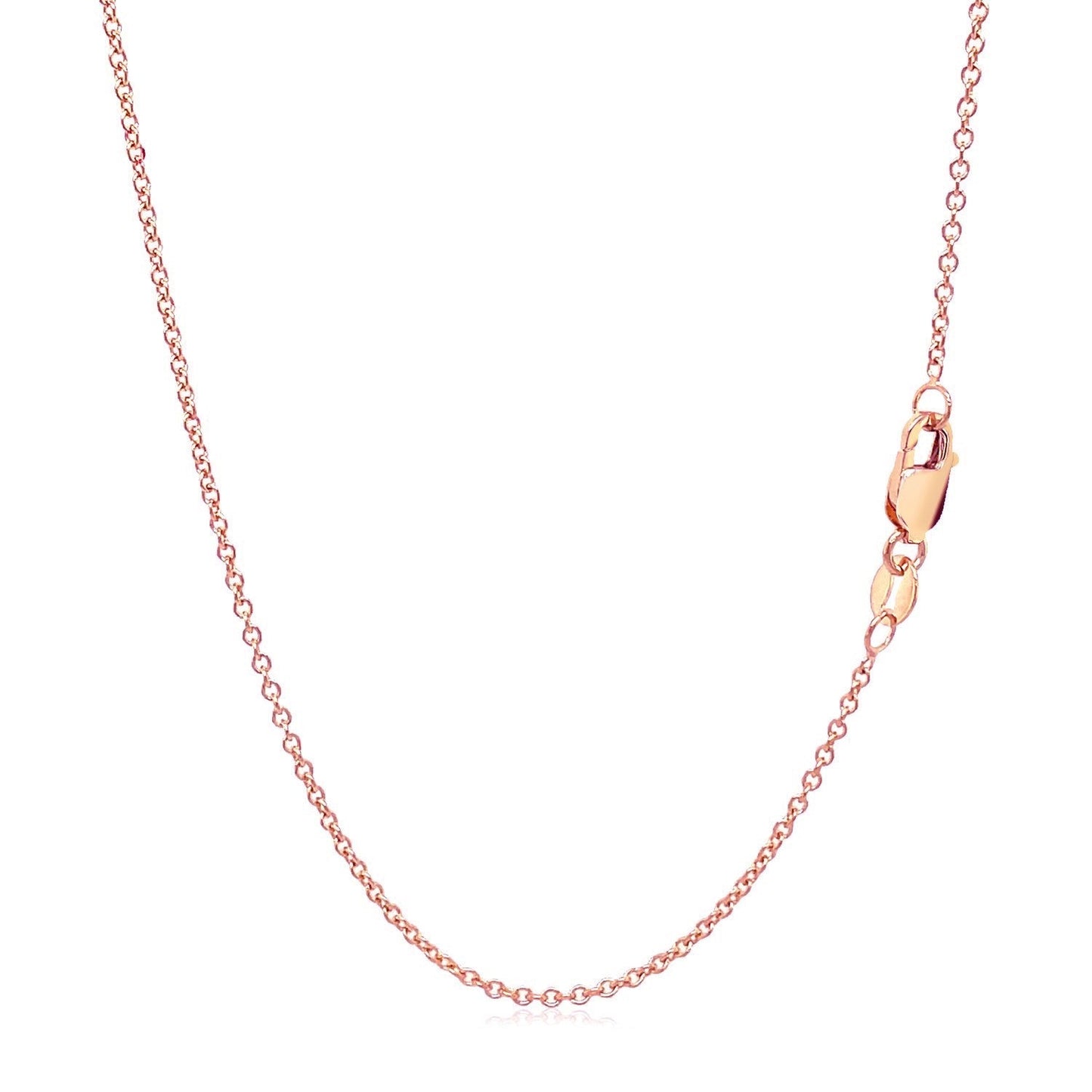 14k Rose Gold Round Cable Link Chain (1.25 mm) Bids.com