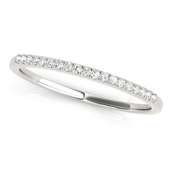 14k White Gold Round Thin Diamond Wedding Band (1/4 cttw) Bids.com