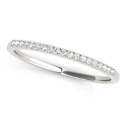 14k White Gold Round Thin Diamond Wedding Band (1/4 cttw) Bids.com