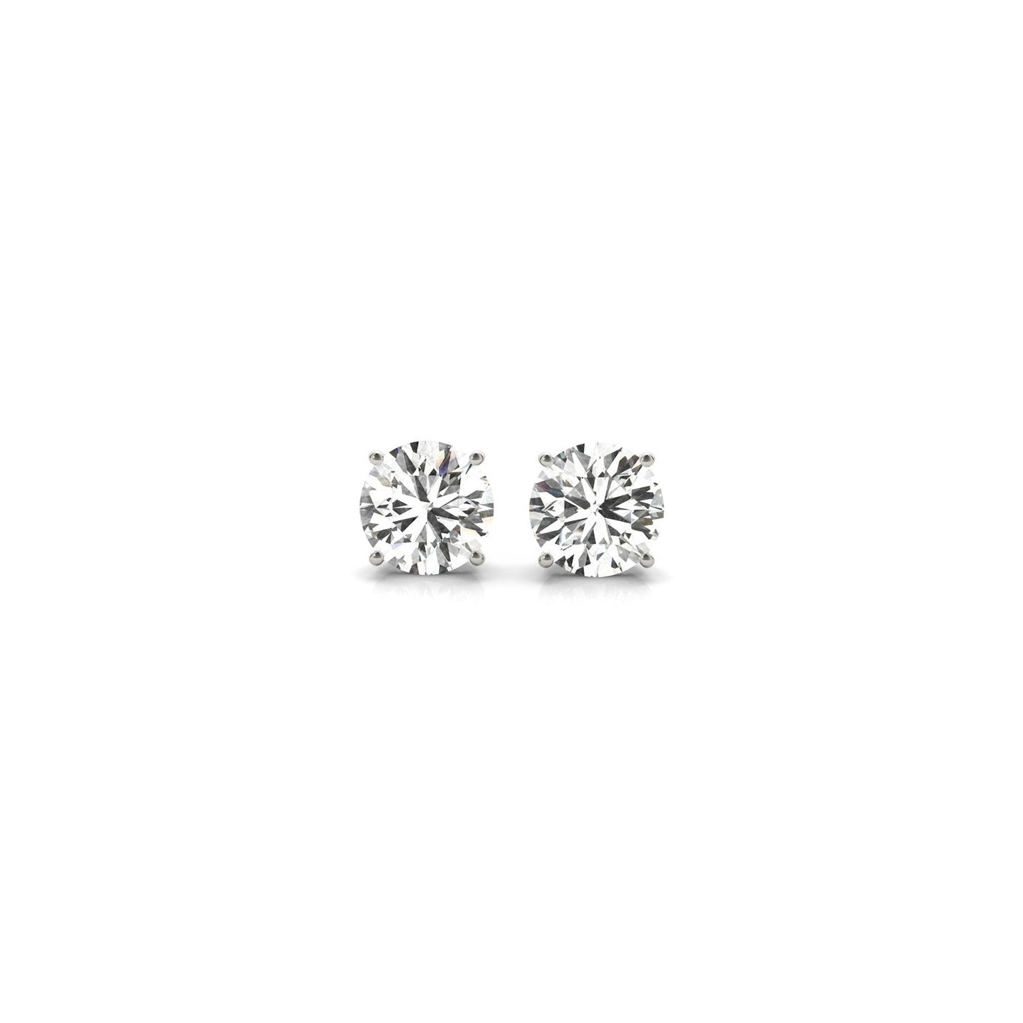 1 cttw Certified IGI Lab Grown Round Diamond Stud Earrings 14k White Gold (G/VS2) Bids.com