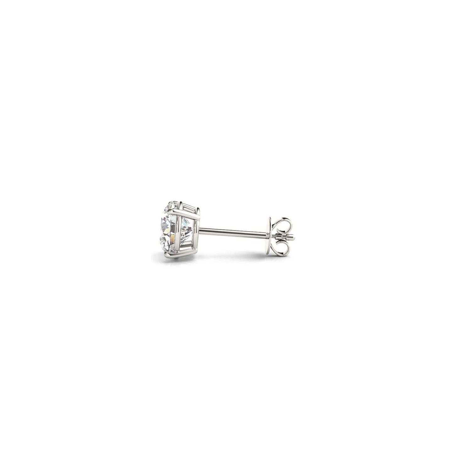 1 cttw Certified IGI Lab Grown Round Diamond Stud Earrings 14k White Gold (G/VS2) Bids.com