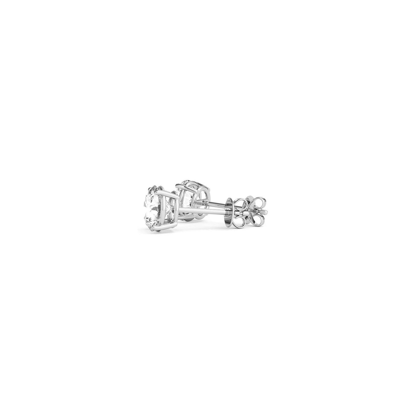 1 cttw Certified IGI Lab Grown Round Diamond Stud Earrings 14k White Gold (G/VS2) Bids.com