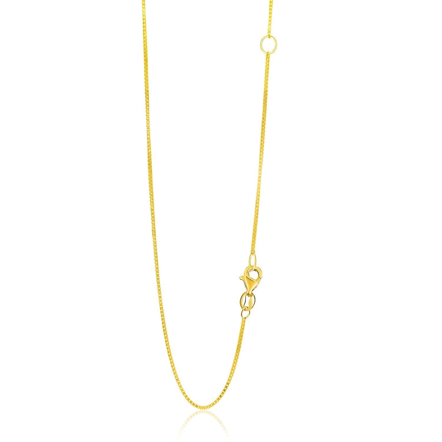 14k Yellow Gold Adjustable Box Chain 0.8mm Bids.com