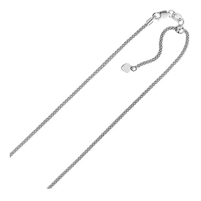 Sterling Silver 0.8mm Adjustable Popcorn Chain Bids.com