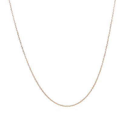 14k Rose Gold Diamond Cut Cable Link Chain 0.7mm Bids.com