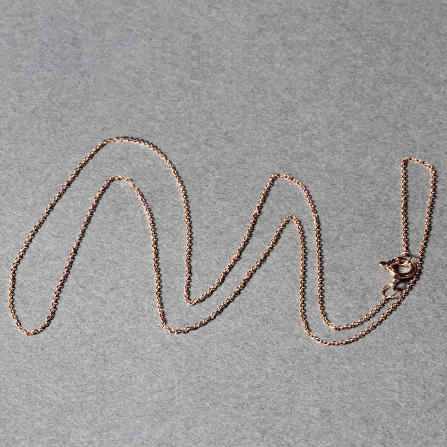 14k Rose Gold Diamond Cut Cable Link Chain 0.7mm Bids.com