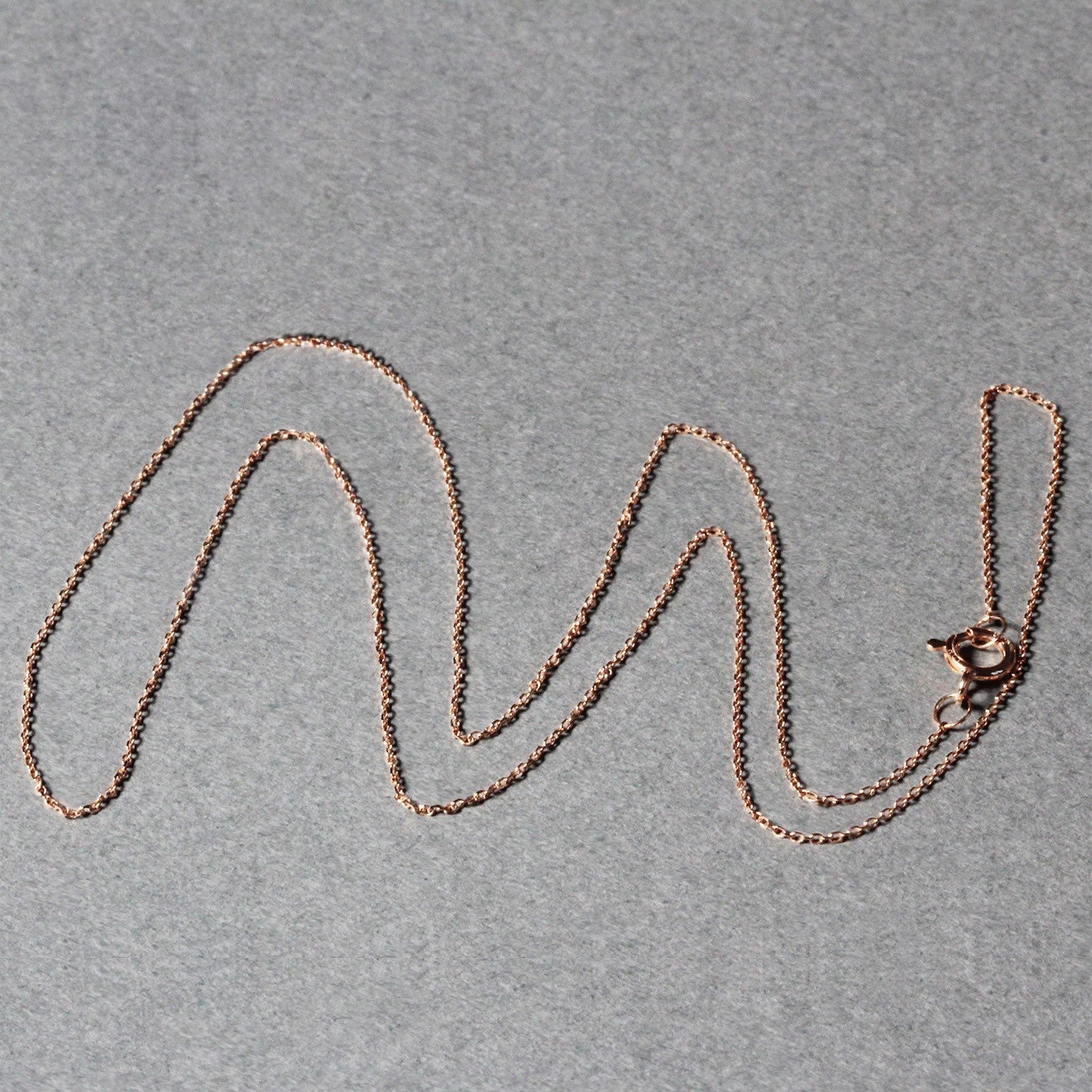 14k Rose Gold Diamond Cut Cable Link Chain 0.7mm Bids.com