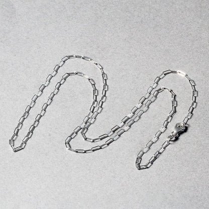 14K White Gold Fine Paperclip Chain (1.5mm) Bids.com