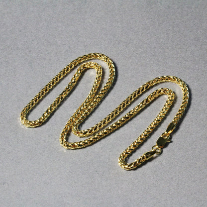 2.7mm 14k Yellow Gold Lite Diamond Cut Round Franco Chain Bids.com
