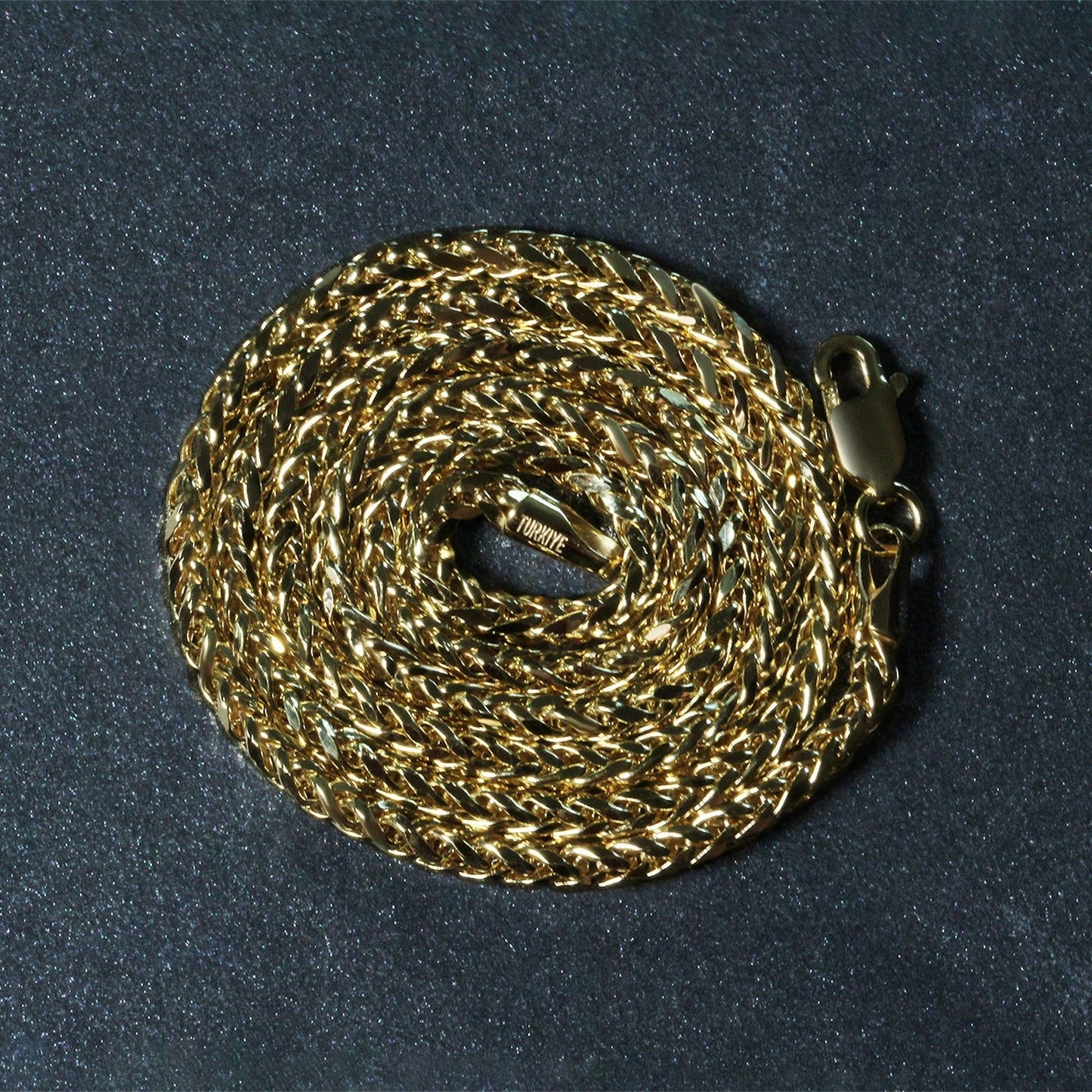 2.7mm 14k Yellow Gold Lite Diamond Cut Round Franco Chain Bids.com