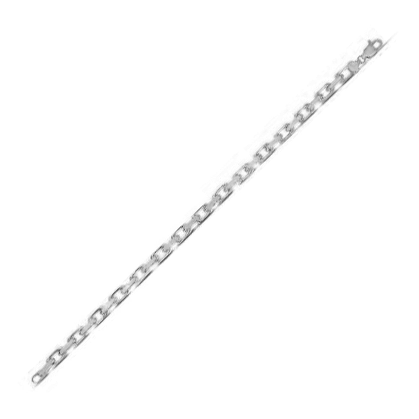 14k White Gold French Cable Link Chain (4.80 mm) Bids.com
