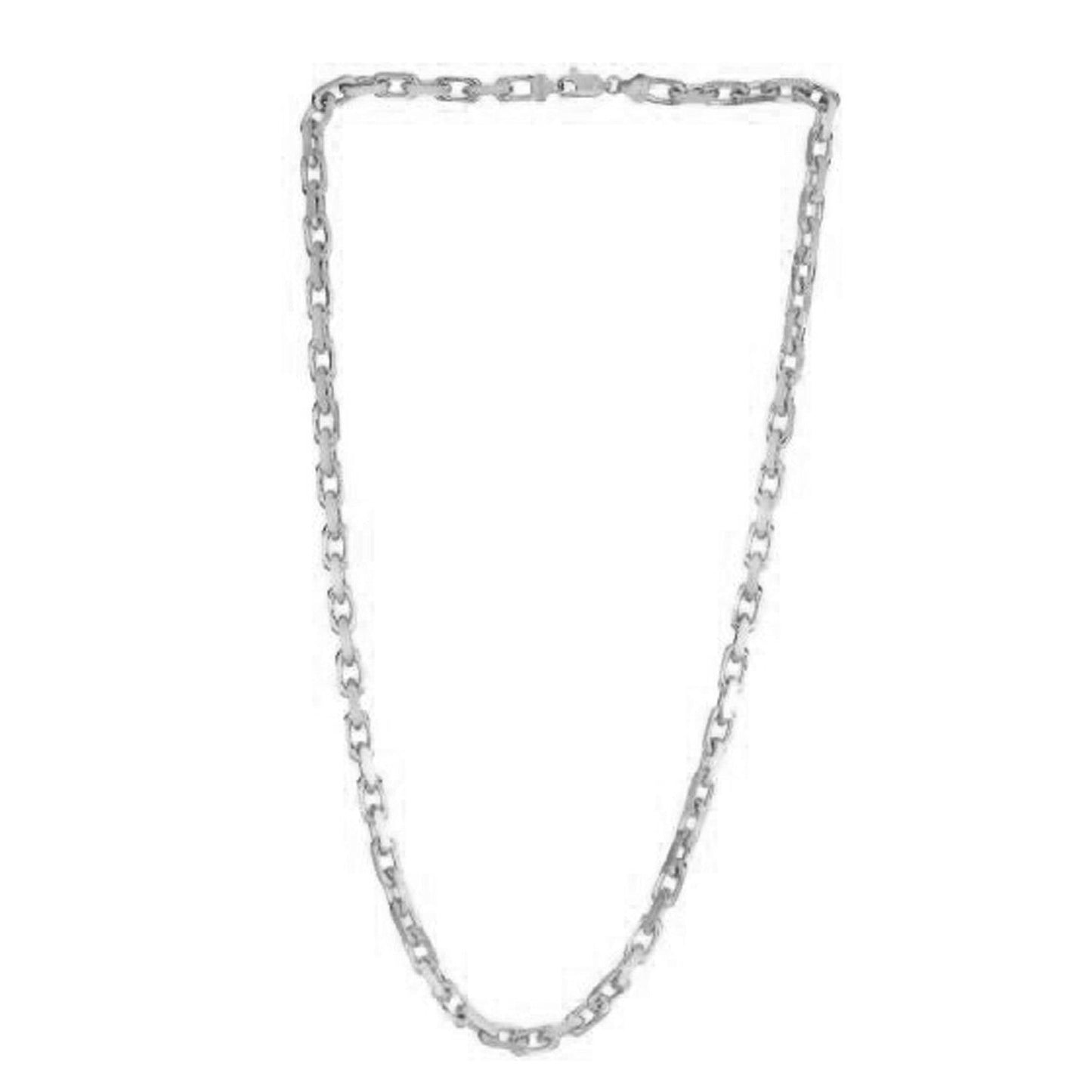 14k White Gold French Cable Link Chain (4.80 mm) Bids.com